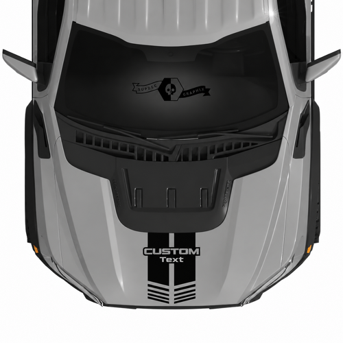 Kit de bandes doubles personnalisées pour capot Autocollant vinyle de capot pour Ford F-150 2022-2023