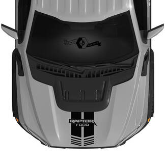 Nouveau double bandes Ford Raptor 2023 F150 SVT Logo lignes capot Scoop vinyle décalcomanies graphiques vinyle autocollants 2022+
