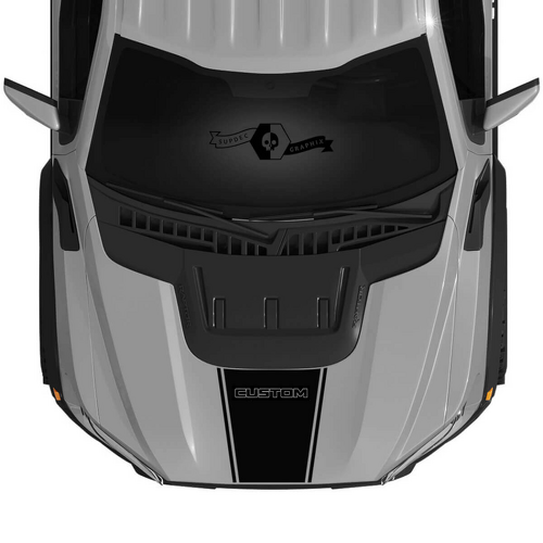 Autocollant en vinyle personnalisé contour centre capot pour Musclecar F-150 2022+