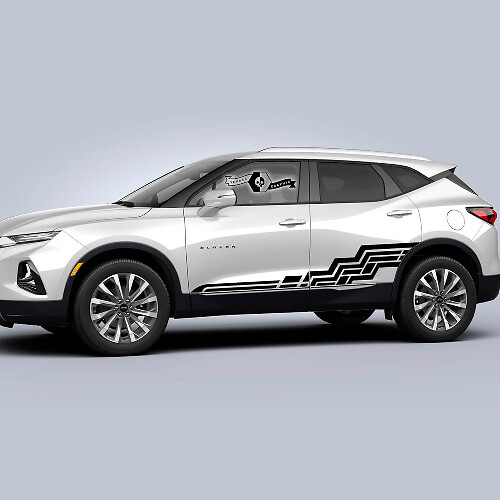 Paire Chevrolet Blazer 2023 Graphiques Décalcomanies Wrap Portes Panneau Latéral Rocker Vinyle Autocollant
