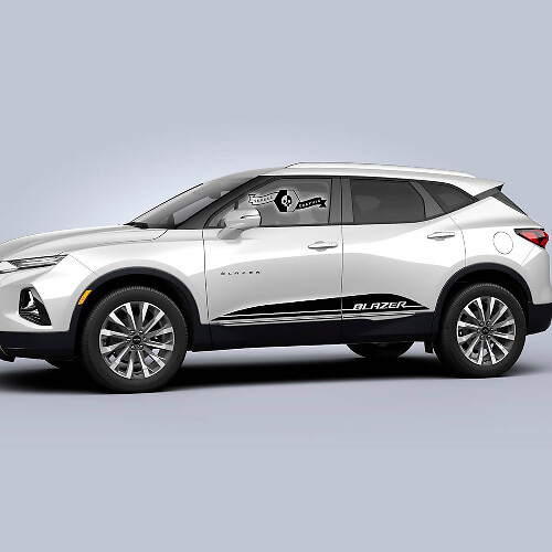 Paire de graphiques autocollants de portes de Chevrolet Blazer 2023 en vinyle

