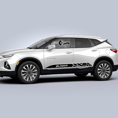 Paire Chevrolet Blazer 2023 Bande de vinyle autocollante pour panneau latéral de porte
