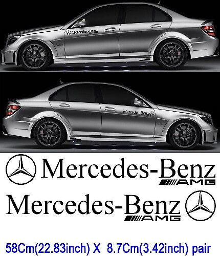 2 autocollants Mercedes Benz Motorsport Autocollant VOITURE AMG C63 E63 SLK SL6
