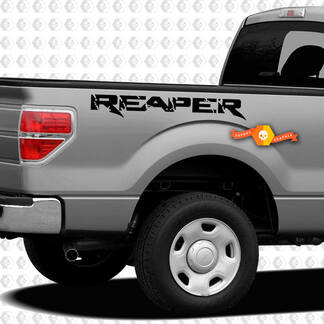 2x Ford F-150 Raptor Reaper Lit graphique côté vinyle autocollant à rayures
