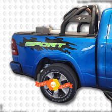 Paire Dodge Ram Rebel Style Sport Lit Side Decal Sticker Graphics Vinyl Bedside 2017 - 2023 3