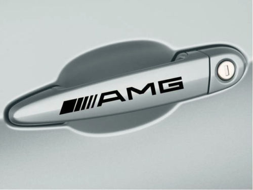 Ensemble d'autocollants en vinyle style poignée de porte AMG pour Mercedes-Benz