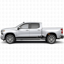 Bandes Vinyles Montagne pour Portière et Bas de Caisse pour Chevrolet Silverado 1500 T1XX 2019-2026_2