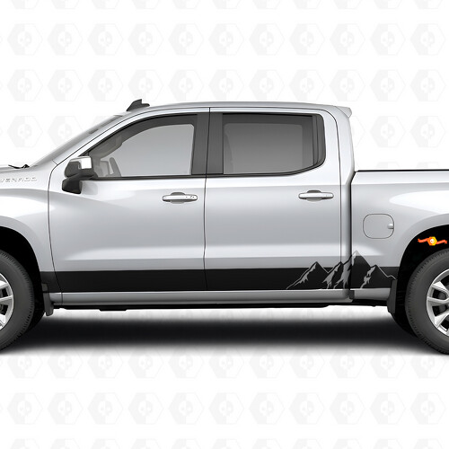 Bandelettes en vinyle pour porte et bas de caisse Alpine Ridge pour Chevrolet Silverado 1500 T1XX 2019-2026_1