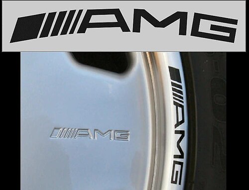 Autocollants en vinyle pour jantes style AMG pour Mercedes-Benz