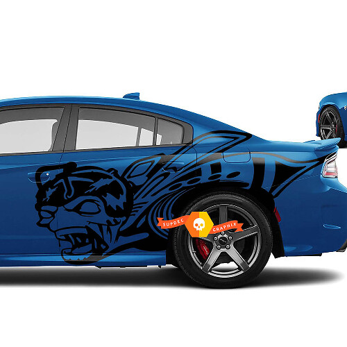 Kit d'autocollants vinyle latéraux Zombie Super Bee pour Dodge Challenger Charger