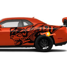 Dodge Challenger ou Charger Zombie Head Super Bee Vinyl Sticker Decal Graphic Kit
 2