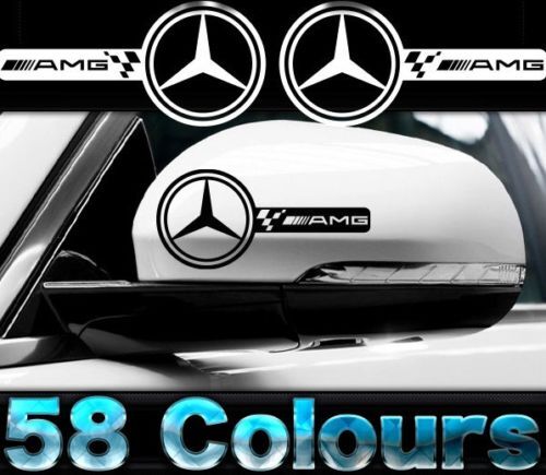 Autocollants en vinyle pour rétroviseurs style AMG pour Mercedes-Benz
