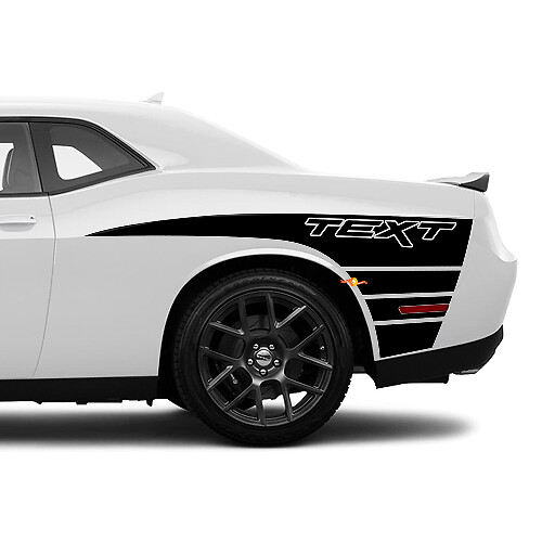 Autocollant en vinyle à rayures style griffes pour la portière du Dodge Challenger