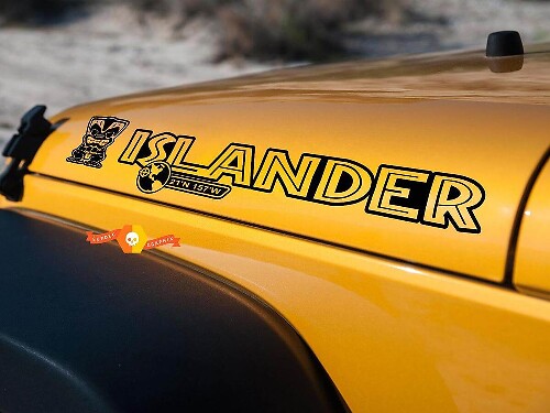 Kit d’autocollant vinyle capot Islander pour Jeep Wrangler