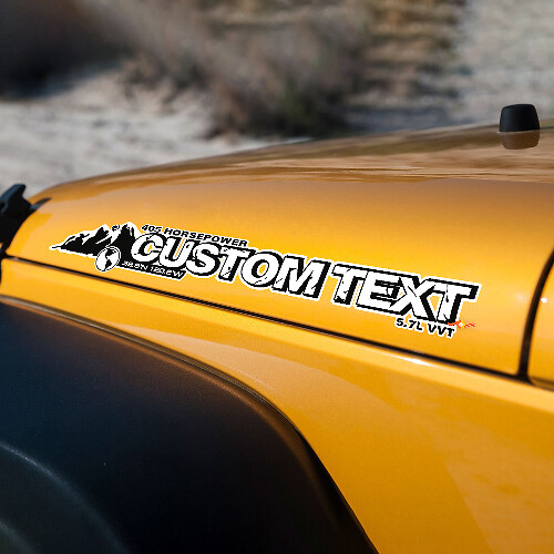 Autocollant vinyle personnalisé pour capot Jeep Wrangler Rubicon