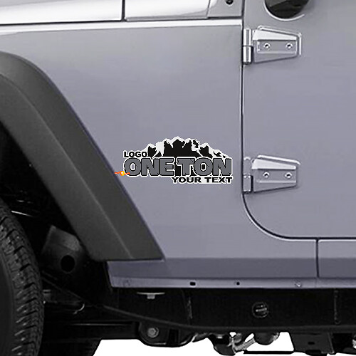 Autocollant latéral en vinyle ONE TON pour Jeep Wrangler Rubicon