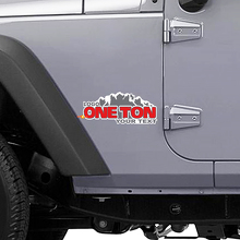 Autocollant latéral en vinyle ONE TON pour Jeep Wrangler Rubicon_3