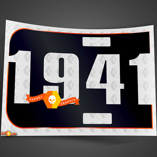 Autocollant en vinyle style blackout 1941 pour capot de Jeep Wrangler