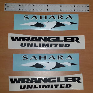 Jeep Sahara Wrangler Unlimited CJ TJ YJ JK XJ Toutes les couleurs Sticker
