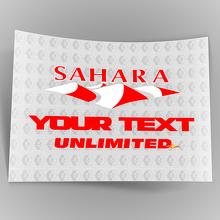Autocollant vinyle personnalisé Sahara Unlimited pour Jeep Wrangler_2