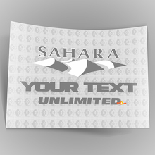 Autocollant vinyle personnalisé Sahara Unlimited pour Jeep Wrangler_3