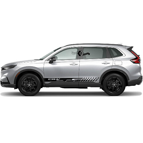 Paire Honda CR-V 2020 2021 2022 2023 Lignes de bas de caisse latérales Nouvelles Rayures Inversées Autocollant Vinyle Sticker Graphique
