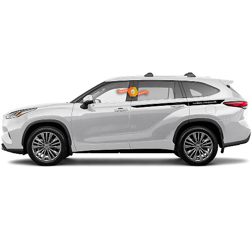 Kit de bandes latérales autocollantes graphiques pour Toyota Highlander 2020
