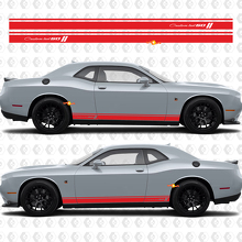 Autocollants en vinyle de panneaux latéraux style bandes du 50e anniversaire pour Dodge Challenger_2