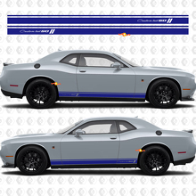 Autocollants en vinyle de panneaux latéraux style bandes du 50e anniversaire pour Dodge Challenger_3