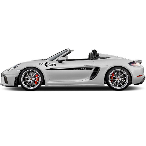 Autocollant Vinyle Bandes Latérales De Course Pour Porsche 718 Spyder 2022