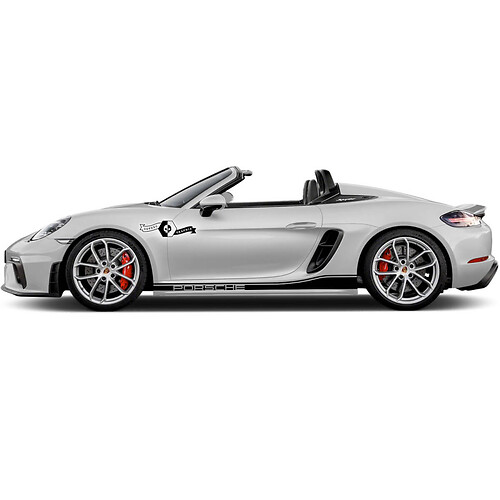 2 Porsche 2022 Porsche 718 Spyder Rocker Panel Trim New Side Stripes Kit Sticker Sticker
