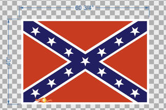 Autocollant en vinyle General Lee Flags États d'Amérique, 40 x 60 pouces
