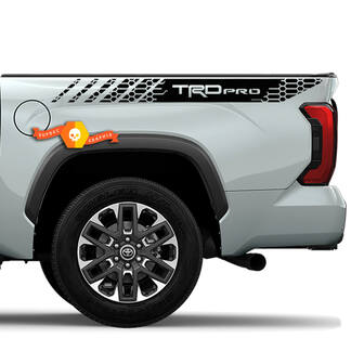 Paire Toyota TRD formes géométriques côté lit vinyle autocollant graphique Tacoma Tundra 2023
