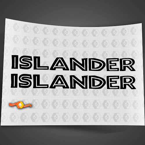 Ensemble d'autocollants vinyle capot Islander pour Jeep Wrangler