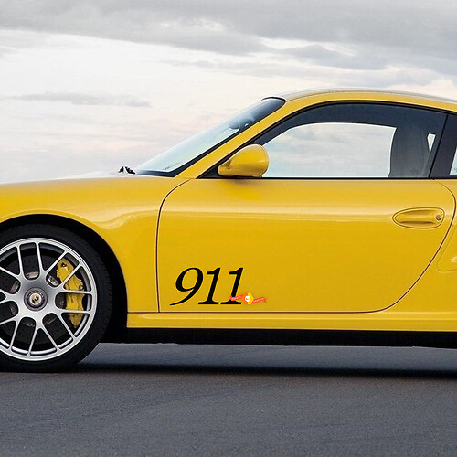 2x autocollants Porsche