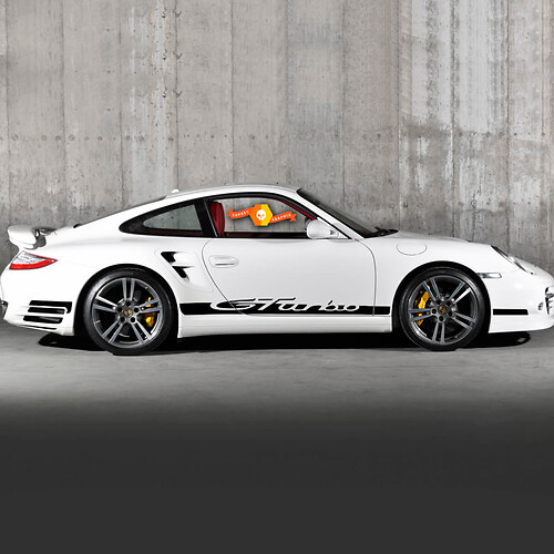 Paire Porsche 9ff Gturbo Sected Decal Rocker Panneer Stripes Portes Kit Sticker Sticker
