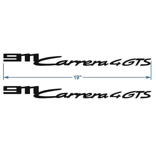 2x Autocollants de portes latérales Signature Porsche 911 Carrera 4 GTS
