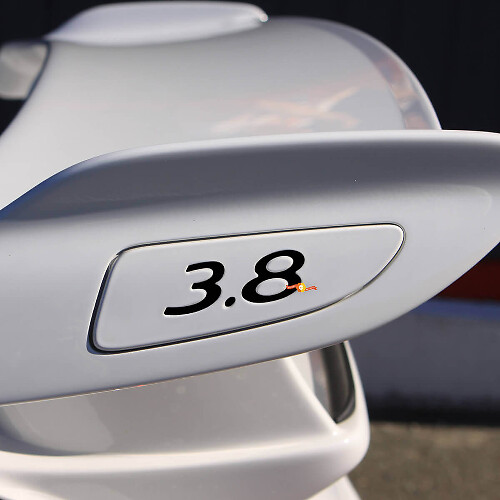Set d'autocollants en vinyle pour insert d'aileron arrière 3.8 pour Porsche 911 GT3