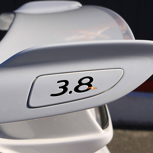 Autocollant de décalcomanie d'inserts d'aile arrière 3.8 pour Porsche GT3
