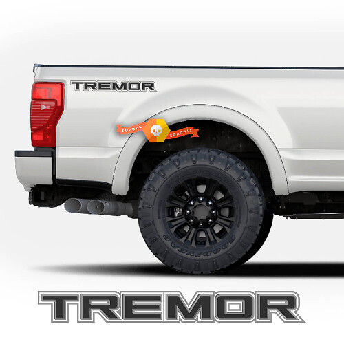 Ensemble d'autocollants de benne de camion Tremor pour Ford Super Duty F250 F150 en vinyle 2 couleurs
