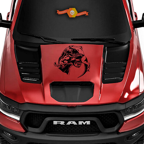Autocollant vinyle capot style T-Rex pour Ram 1500 TRX