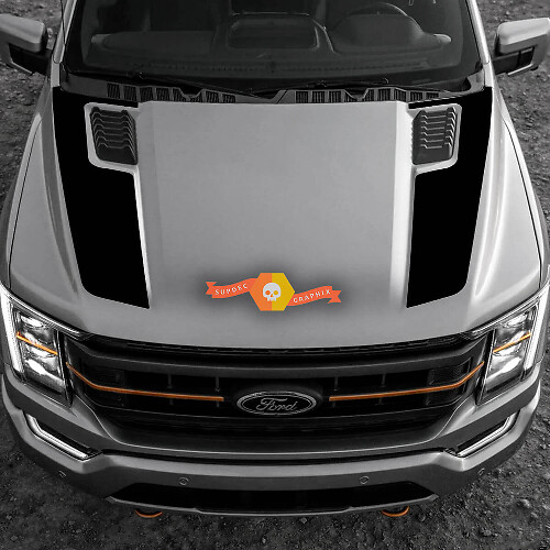 Autocollants vinyle bandes doubles sur capot pour Musclecar truck Tremor 2022-2023