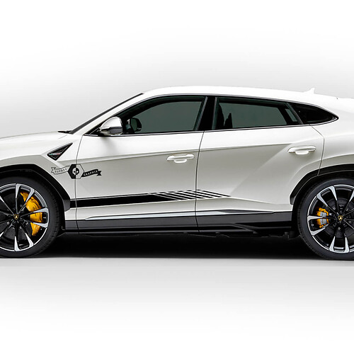 Paire Lamborghini Urus 2021 2022 2023 Portes latérales Stripe Graphiques autocollants en vinyle incliné
