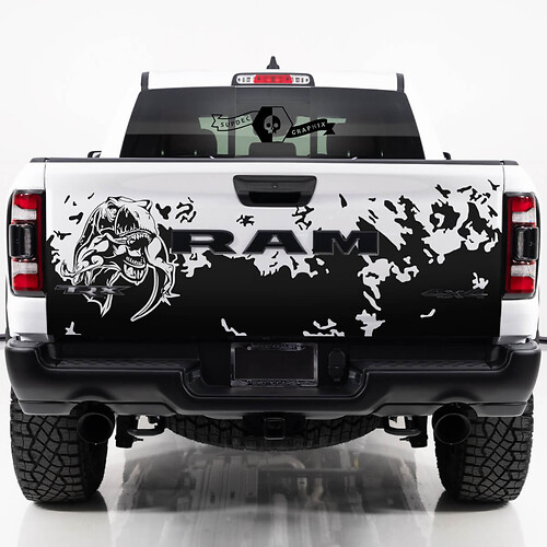 Tailgate Dodge Ram Trx 2023 Manger Raptor lit côté boue boue Splash Decal Truck Vinyl Graphic