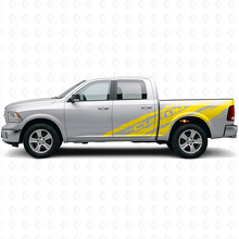 Kit de Autocollants en Vinyle Latéraux Personnalisés Anti-Boue pour Dodge Ram 1500 Rebel_5