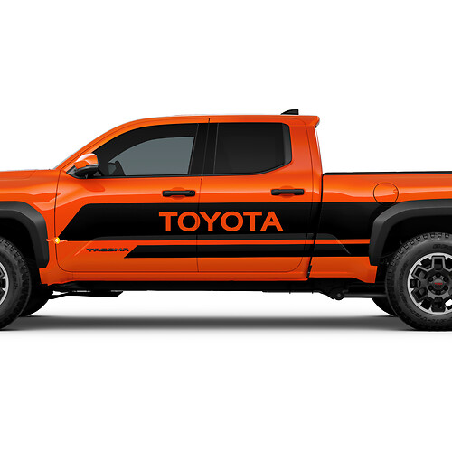 Énormes rayures latérales autocollant en vinyle pour Toyota Tacoma 4e génération
