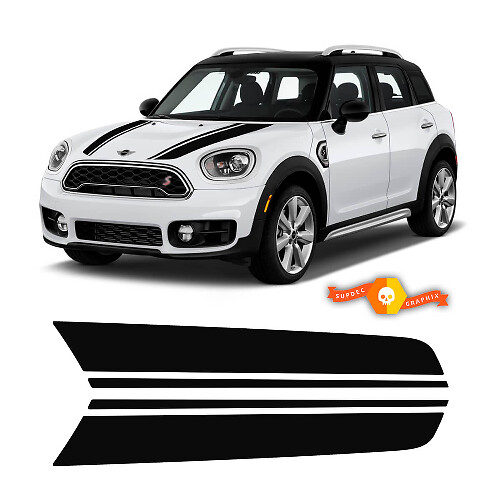 Kit de décalcomanies de bandes de course pour capot Mini Cooper Clubman Countryman 2008-2017
