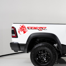 Autocollants Vinyle Arrière Latéraux Dinosaure Mangeur TRX pour Dodge Ram TRX_3