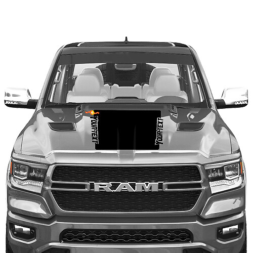 Autocollant Vinyle Bande Noire Capot pour Dodge Ram 1500 TRX 2019+