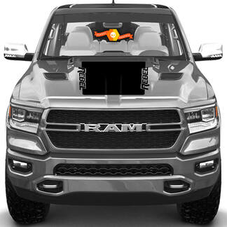 Nouveau capot Dodge Ram Head rebelle TRX camion vinyle autocollant graphique
